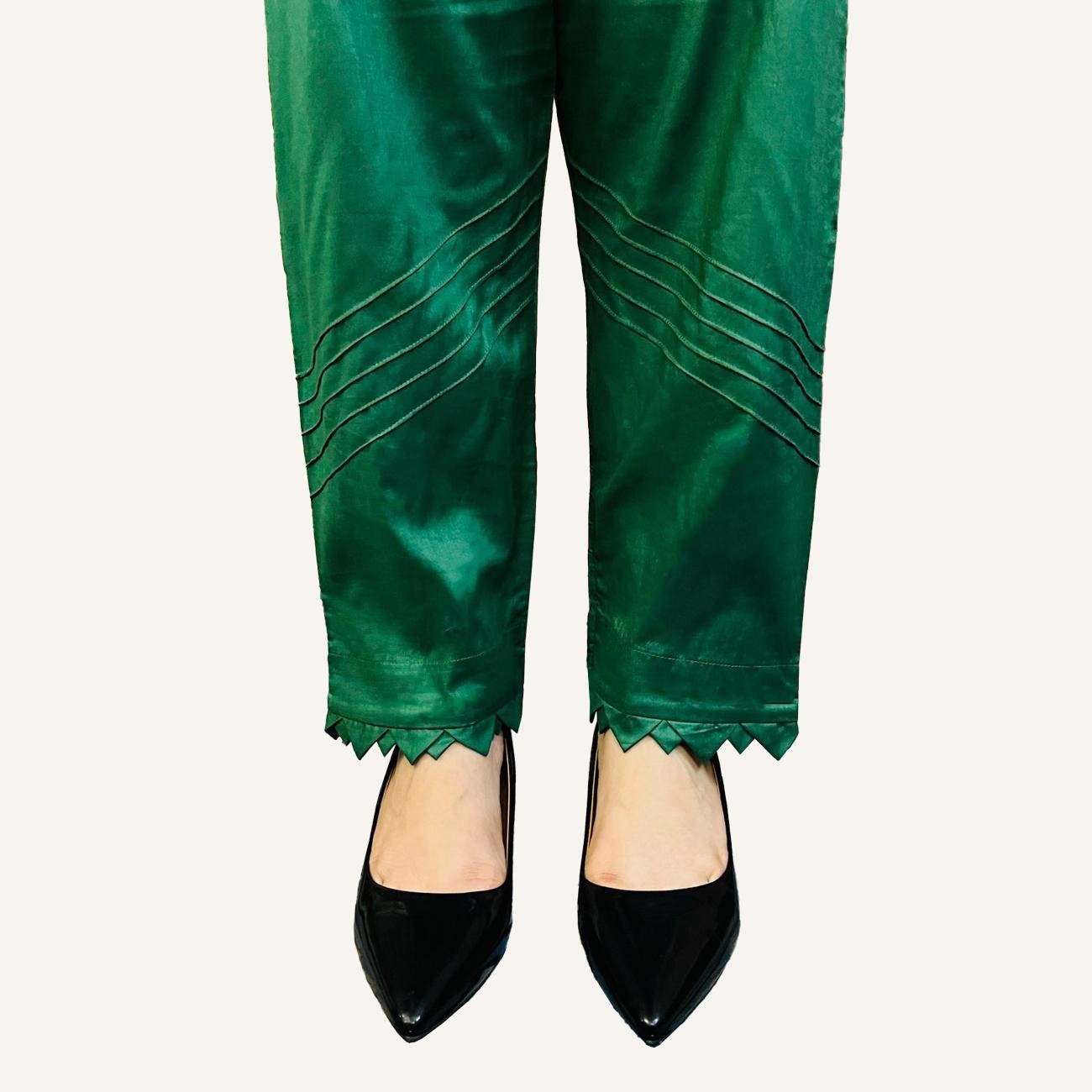 Dark Green Stylish Trousers For Women
