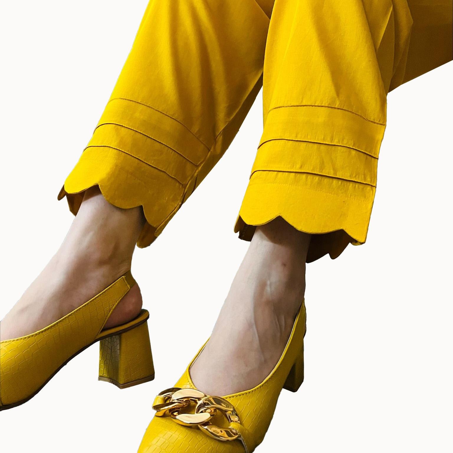 Mustard Colored Women Trouser