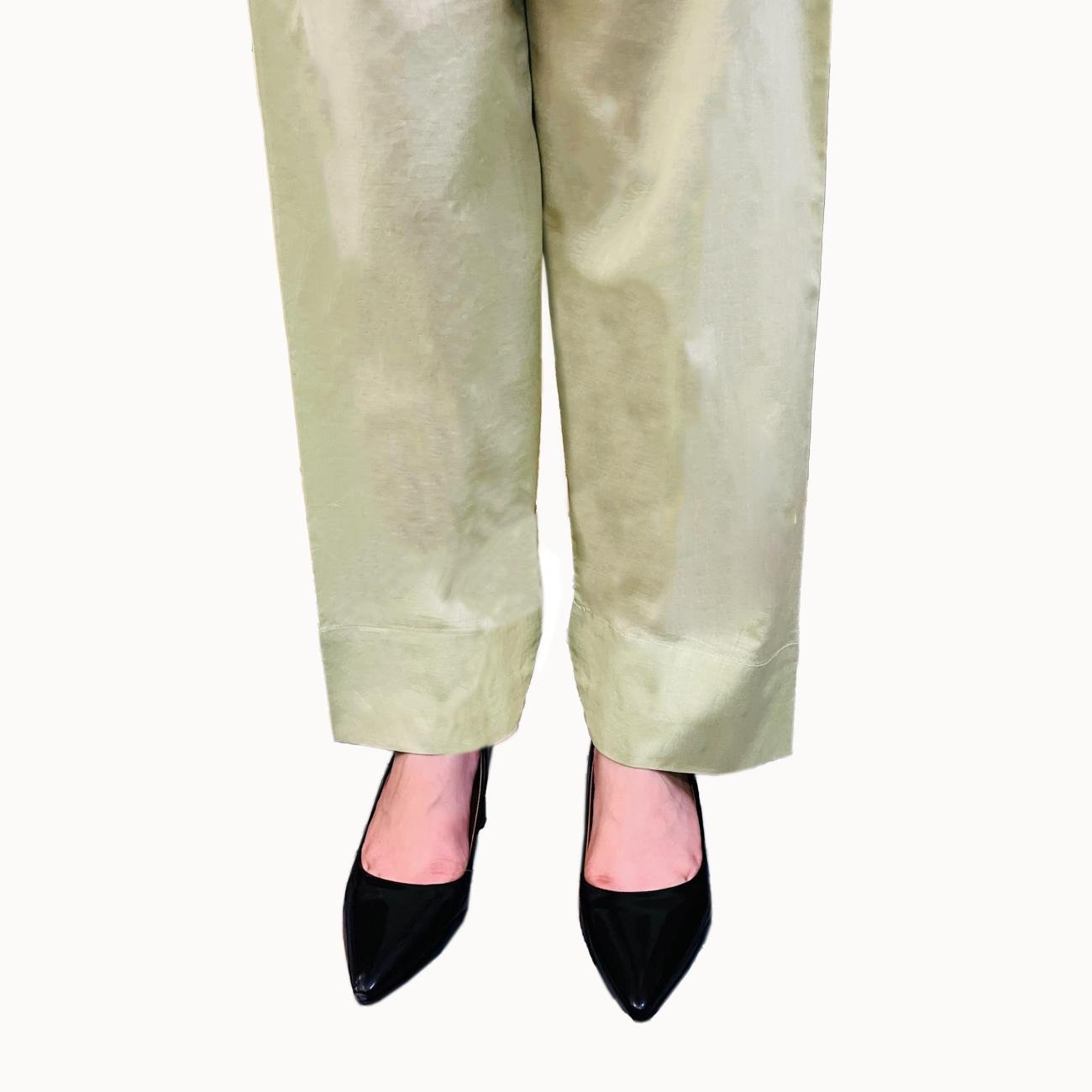 Olive Green Women's Trousers Pakistani
