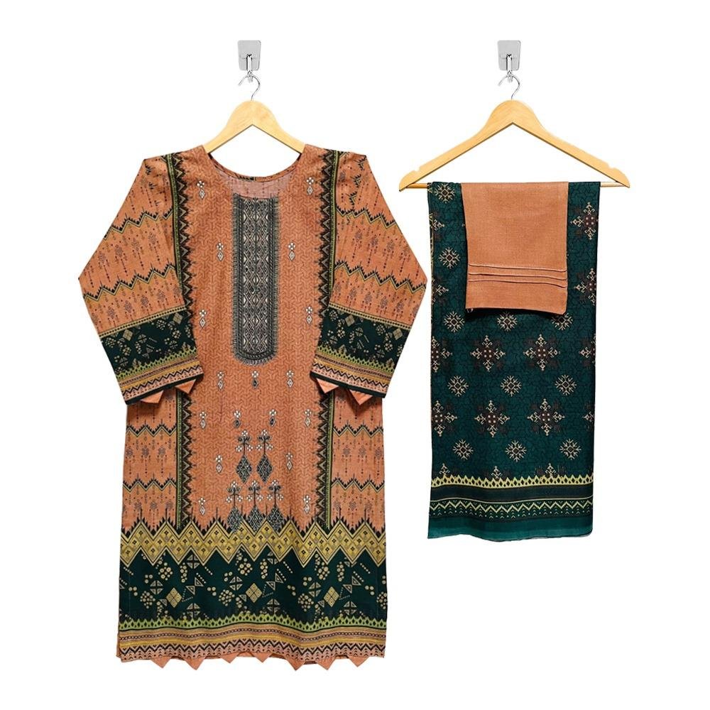 Light Coral Color Wholesale Stitched Dhanak Suits