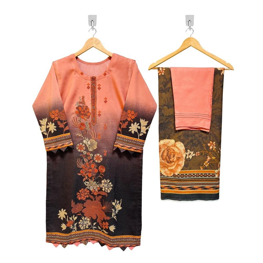 Rose Black Color Wholesale Stitched Dhanak Suits