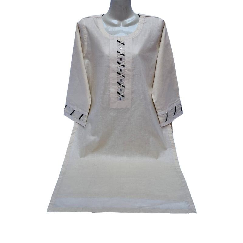 Pearl Solid Designer Stitch Kurti