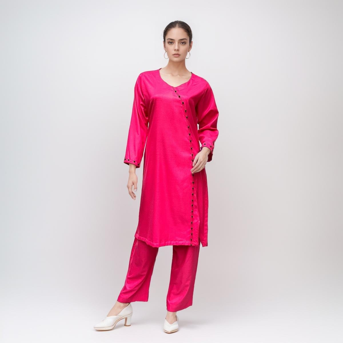 Deep Pink linen co ord set