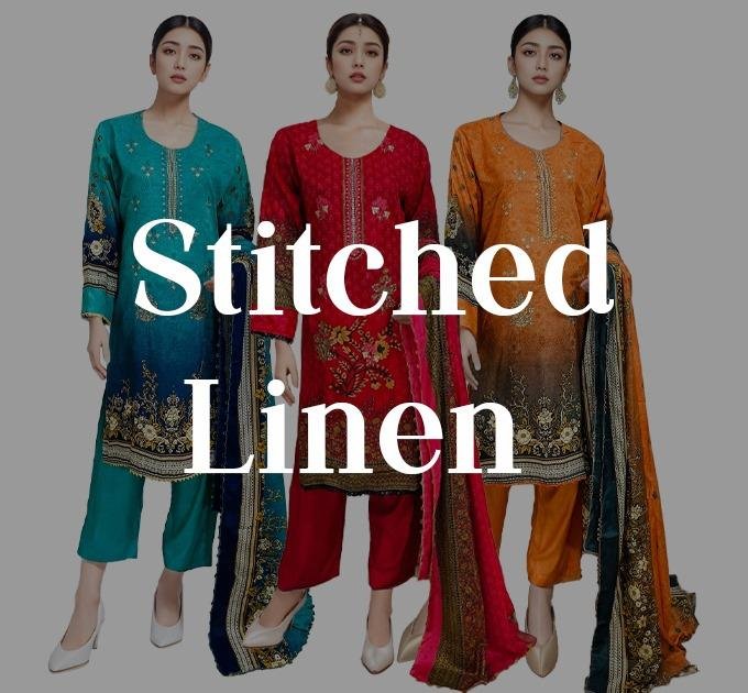 3 Piece Pakistani Linen Suits