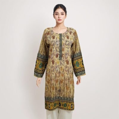 Burly Wood Women’s Pakistani Linen Kurtis
