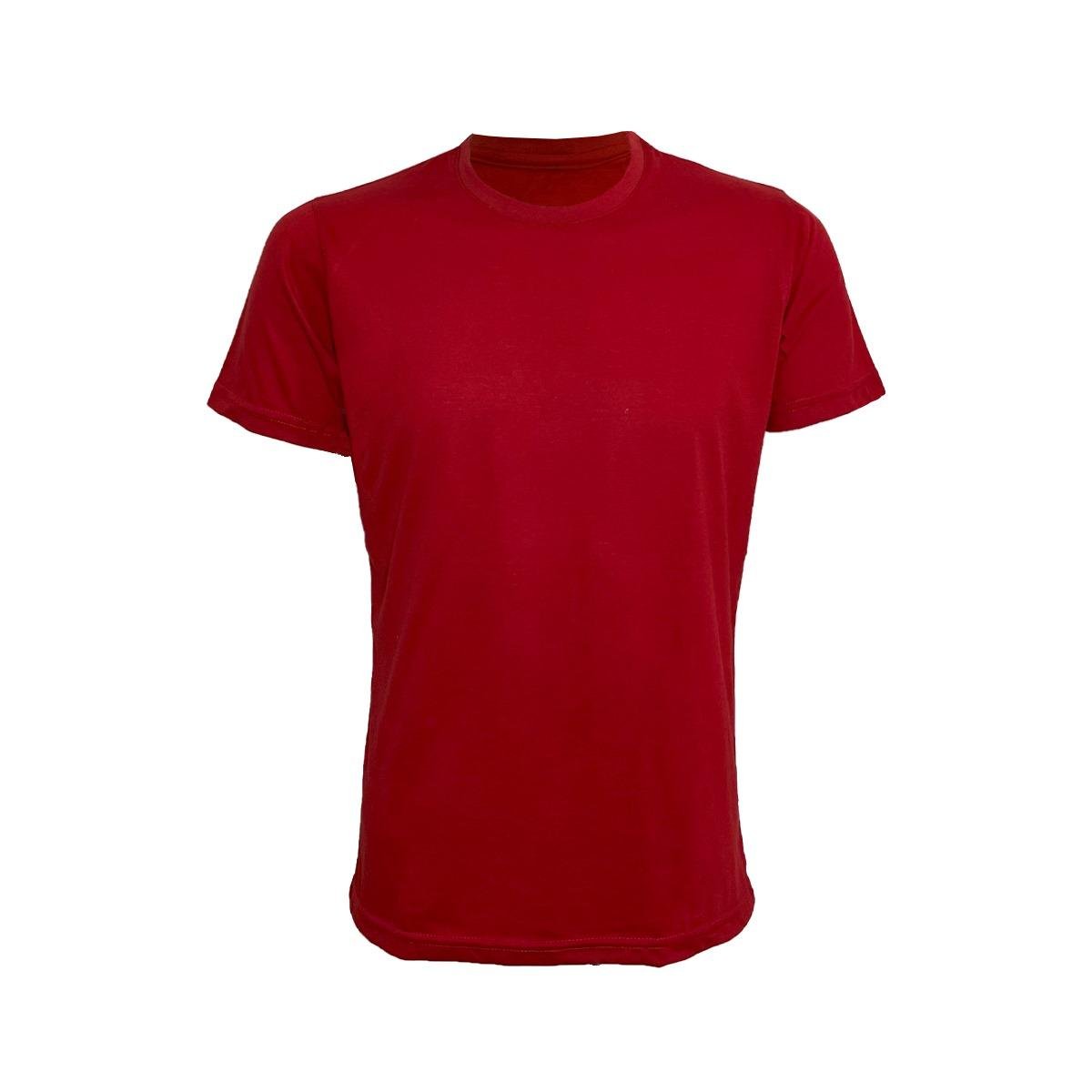 Plain Red Round Neck T-shirt For Men