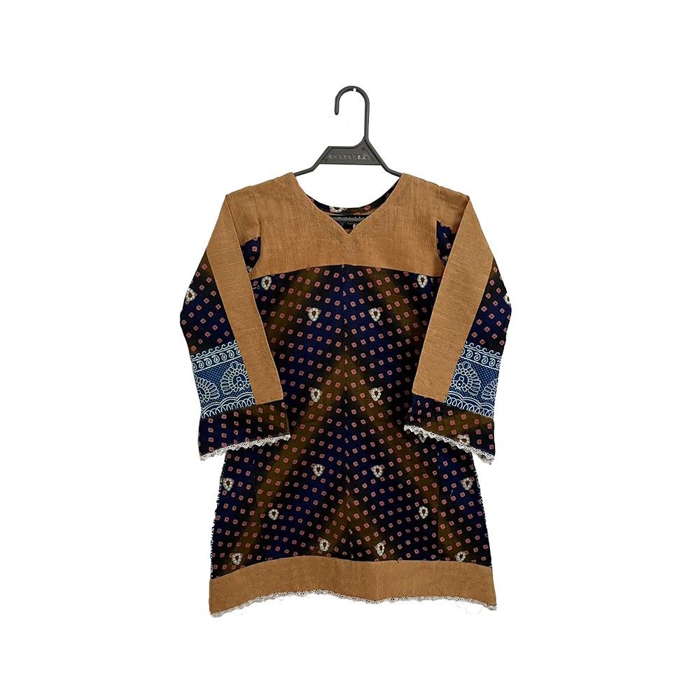 Dirty Brown Color Ready to Wear Girl Dress