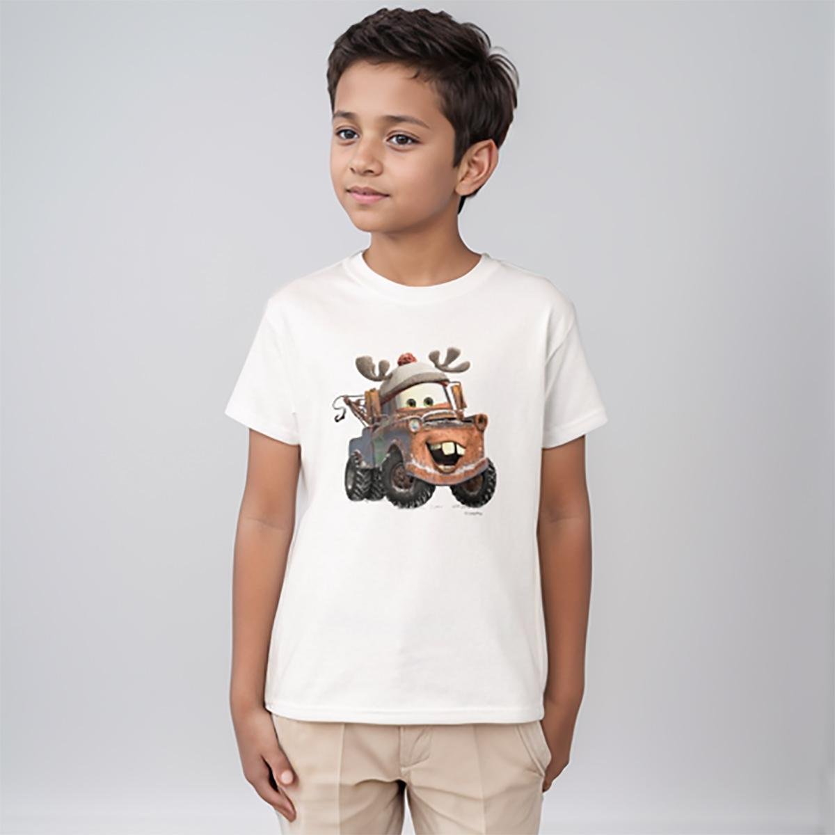 Matter Reindeer Printed T-Shirt For Kids