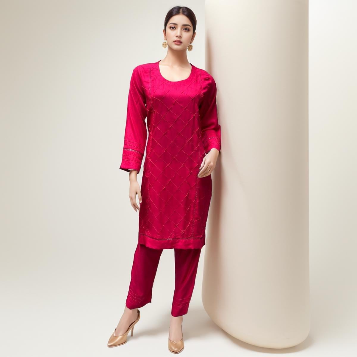 Red Pink co ord sets women