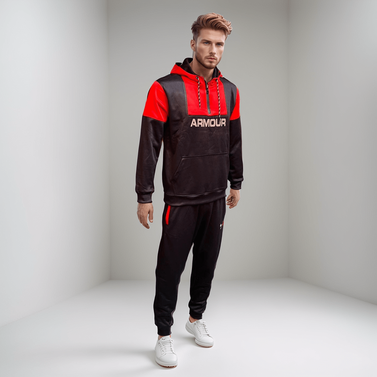 Black red winter tracksuit men's Pakistan