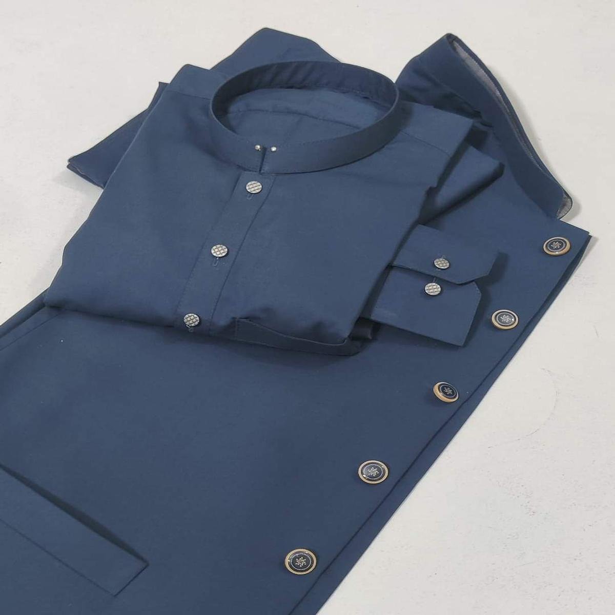 Dusk Blue Color Men’s Shalwar Kameez