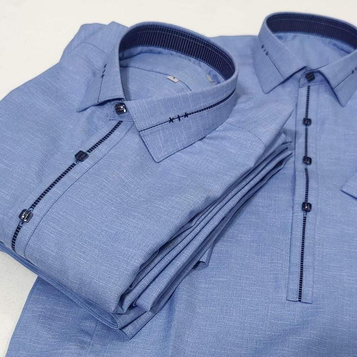 Faded Blue Color Men’s Shalwar Kameez