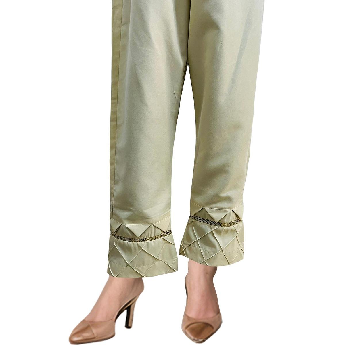 Foggy Grey Color Women Trouser Pakistani