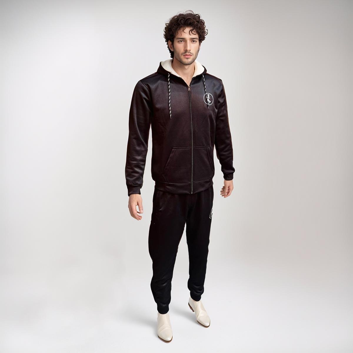 Jet Black mens jogger tracksuit