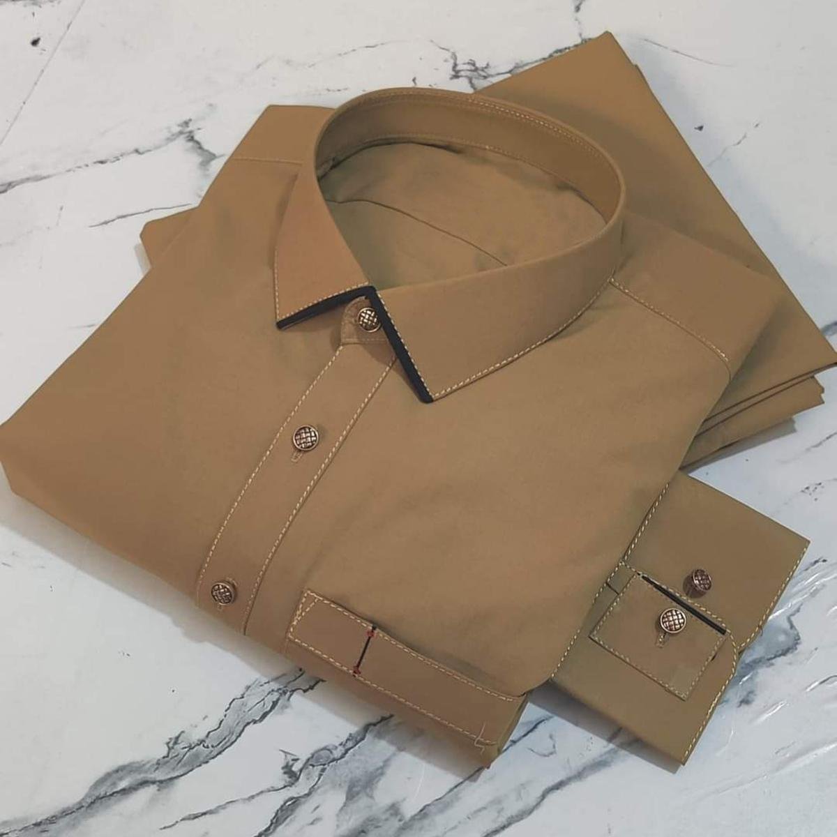 Pale Brown Color Men’s Shalwar Kameez