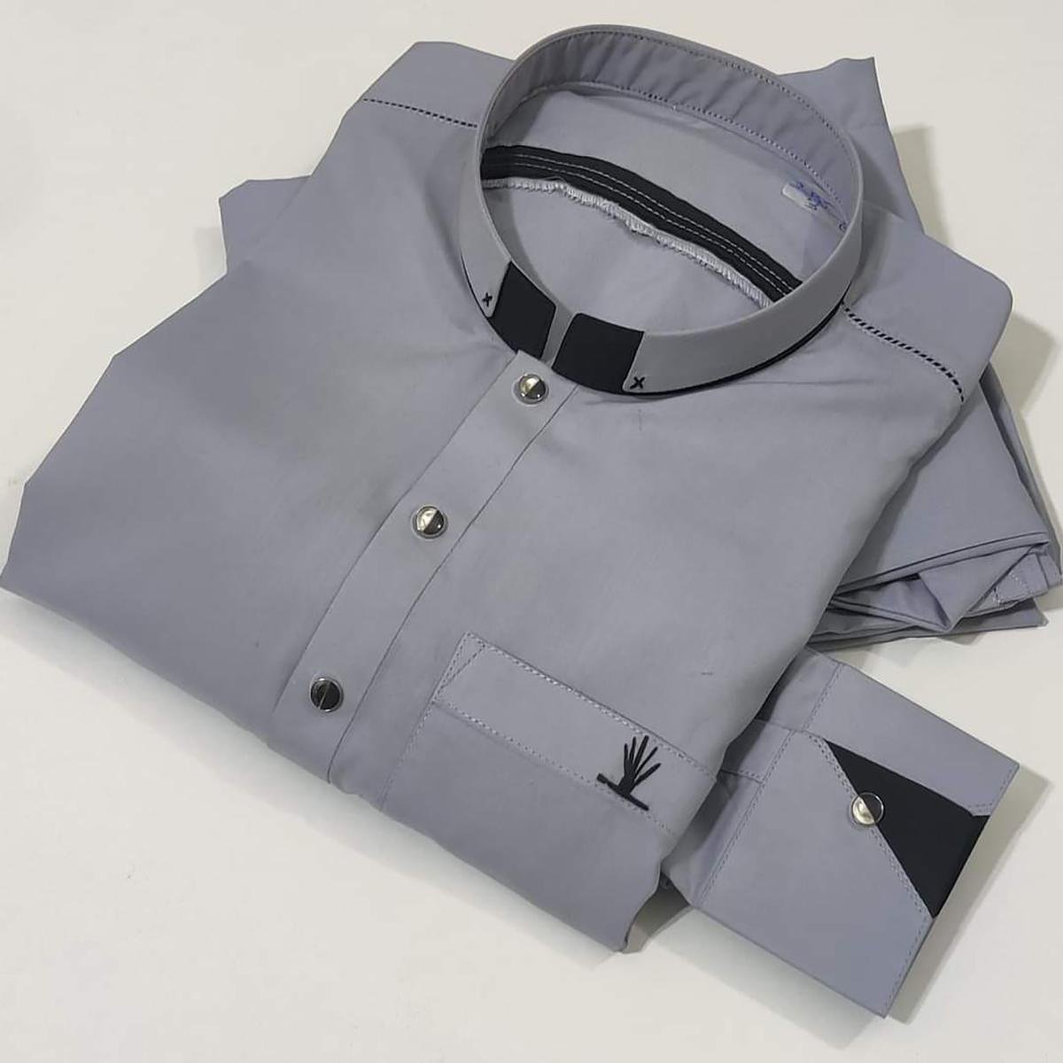 Silver Color Men’s Shalwar Kameez